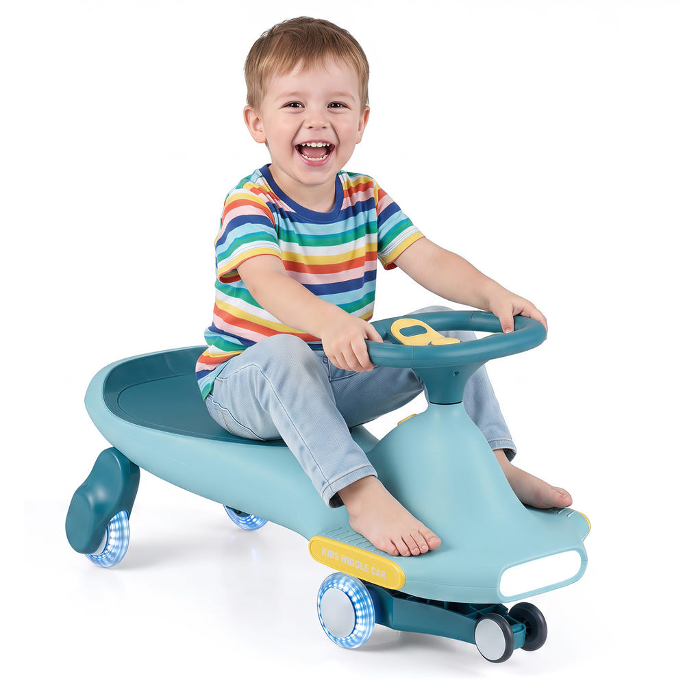 Wiggle Car for Kids with LED Flashing Wheels for Indoor Outdoor Play