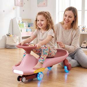 Wiggle Car for Kids with LED Flashing Wheels for Indoor Outdoor Play
