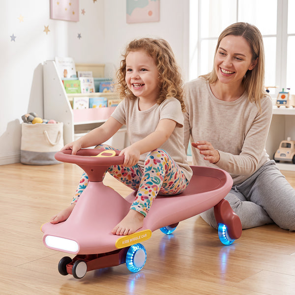 Wiggle Car for Kids with LED Flashing Wheels for Indoor Outdoor Play