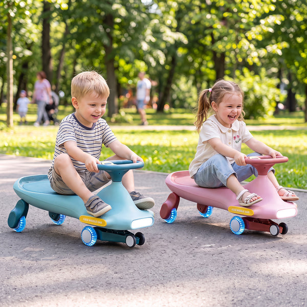 Wiggle Car for Kids with LED Flashing Wheels for Indoor Outdoor Play