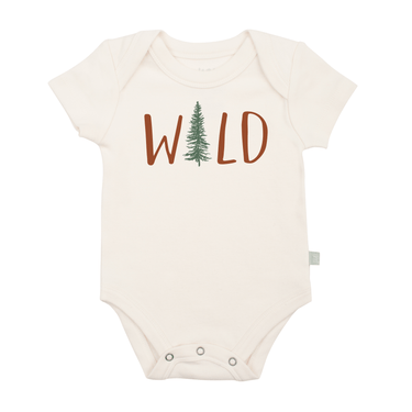 Wild graphic short sleeve bodysuit for babies, perfect for playful and stylish outfits.