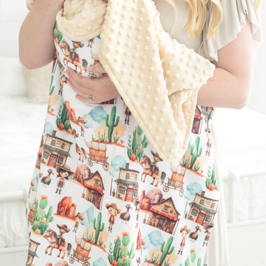 Minky Baby Blanket West Adventure