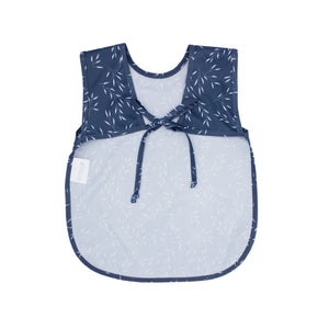 "Willow Bapron for babies, stylish and functional bib apron, angle view showcasing vibrant design and practical features."