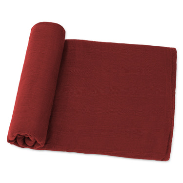 Muslin Swaddle Blanket in Wine, 1 Pack