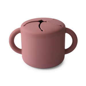 Mushie Snack Cup silicone spill-proof two handles
