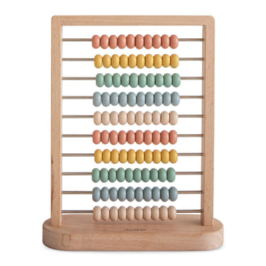 Colorful wooden abacus for babies, promoting early learning and fine motor skills development.