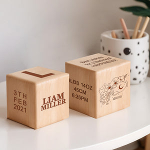 Custom Wood Name Blocks, Engraved Baby Name Sign