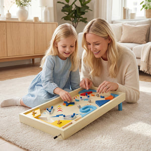 Wooden Pinball Machine with 3 Balls for Kids 6+ and Adults
