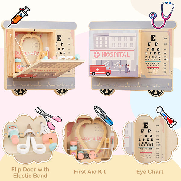 Wooden Sensory Wall Panel with Vanity and Tool Box - Realistic