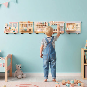 Wooden Sensory Wall Panel with Vanity and Tool Box - Realistic