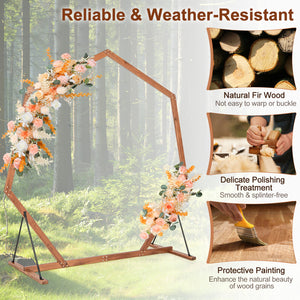Wooden Wedding Arch Solid Wood Arbor Backdrop Stand for Wedding Ceremony