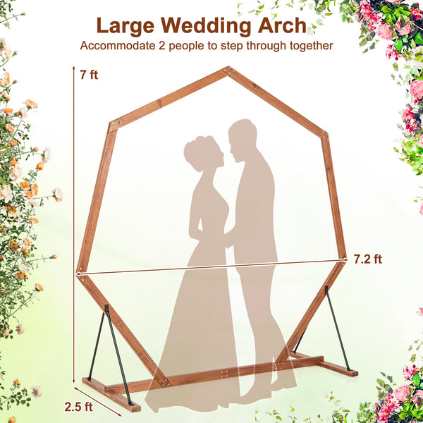 Wooden Wedding Arch Solid Wood Arbor Backdrop Stand for Wedding Ceremony