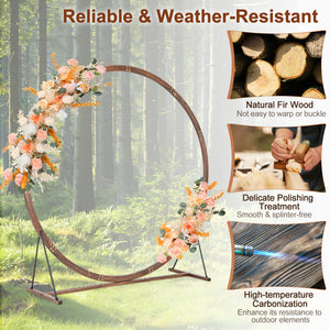 Wooden Wedding Arch Solid Wood Arbor Backdrop Stand for Wedding Ceremony