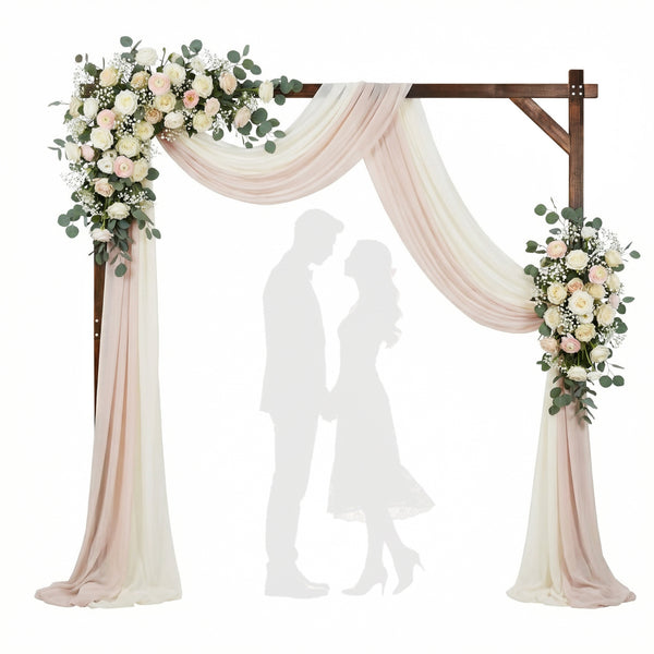 Wooden Wedding Arch Solid Wood Arbor Backdrop Stand for Wedding Ceremony