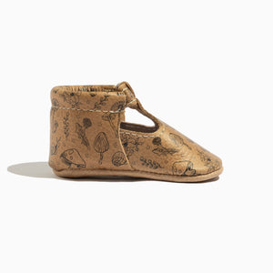 Woodland T-Bar Baby Shoe in angle 3 view, perfect for stylish and comfortable baby footwear.