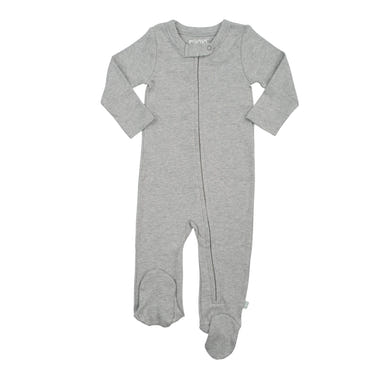 Heather baby footie one-piece, soft and cozy for comfortable wear. Perfect for little ones.