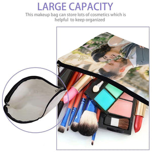 Personalized Photo Makeup Bag – Custom Canvas Cosmetic Pouch - Upload your Photo