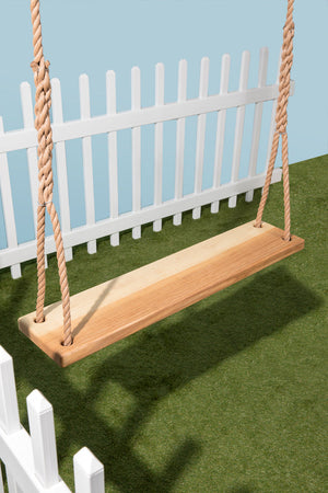 Classic Ash DOUBLE Bench Swing for outdoor playsets, perfect for relaxing and enjoying time with family.