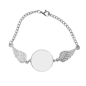 Pet Memorial Photo Bracelet – Custom Angel Wings Bracelet | In Loving Memory of Your Pet