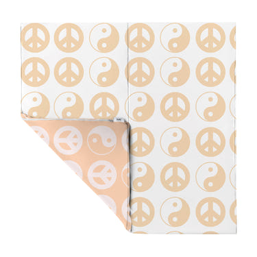 Yin Yang Vegan Leather Play Mat for babies, stylish and safe for playtime.
