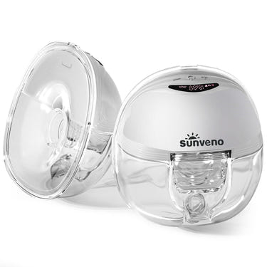SUNVENO Hands-Free Wearable Electric Breast Pump Set for convenient and discreet breastfeeding.