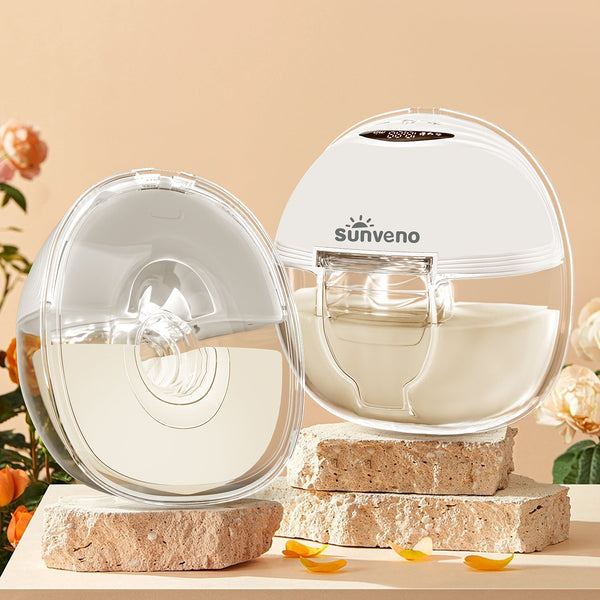 SUNVENO Hands-Free Wearable Electric Breast Pump Set