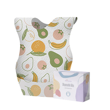 20 Pcs Disposable Baby Bibs for mess-free feeding, perfect for infants and toddlers.