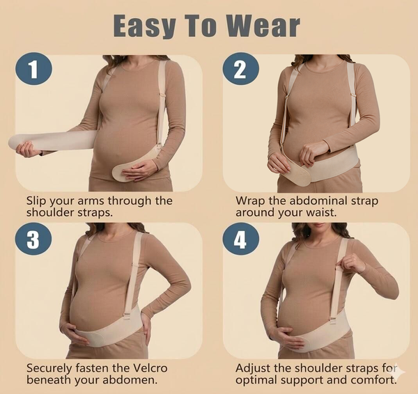 Seamless Maternity Support Band | Pregnancy Belly Belt for Back & Pelvic Relief