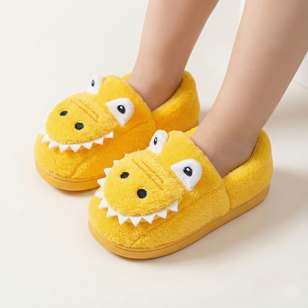 Soft Dino Slippers for Toddlers – Ages 1–6