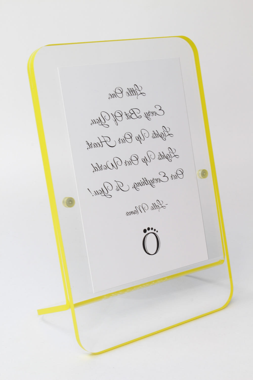 LELLOBABY™ - Acrylic Picture Frame Yellow Border (For 4" x 6" Vertical Photos)