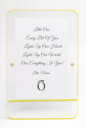 LELLOBABY™ - Acrylic Picture Frame Yellow Border (For 4" x 6" Vertical Photos)