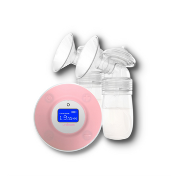 Minuet Portable Double Electric Breast Pump - efficient, compact design for breastfeeding moms on the go.