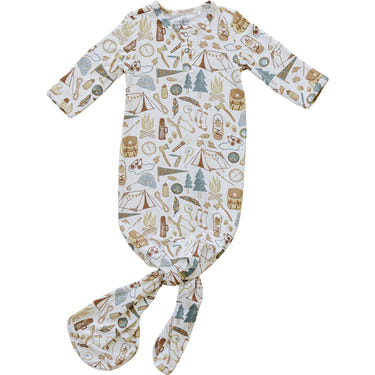 Camping Trip Bamboo Knot Gown - MOOGCO Baby