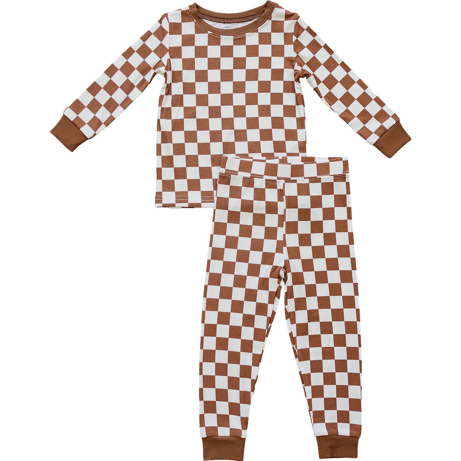 Checkered Ribbed Bamboo Cozy Set
