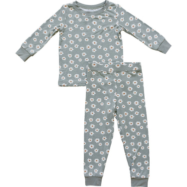 Light Green Daisy Bamboo Cozy Set - MOOGCO Baby