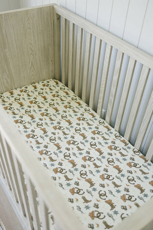 Outlaw Cowboy Muslin Crib Sheet