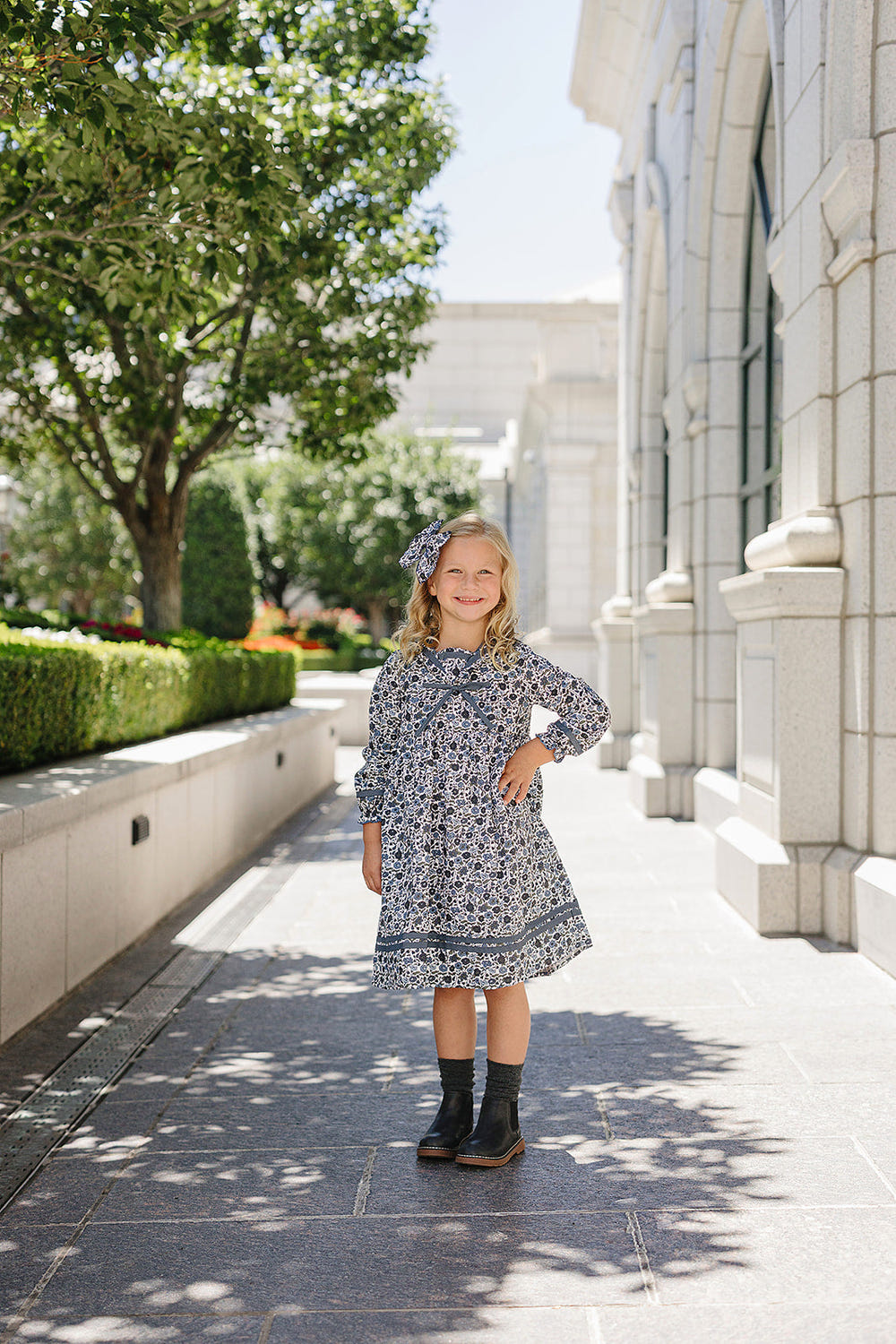 Floral sailor dress for babies, perfect for summer outings and special occasions.