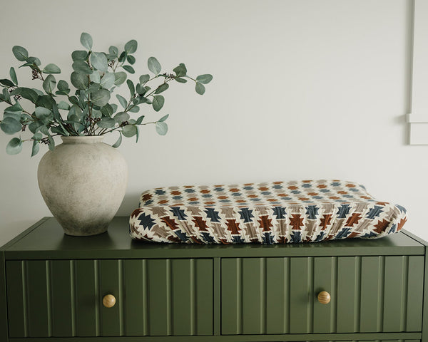 Western Aztec Muslin Changing Pad Cover - MOOGCO Baby