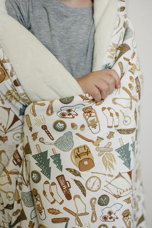 Camping Trip Bamboo Fleece Quilt - MOOGCO Baby