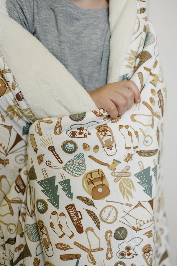 Camping Trip Bamboo Fleece Quilt - MOOGCO Baby