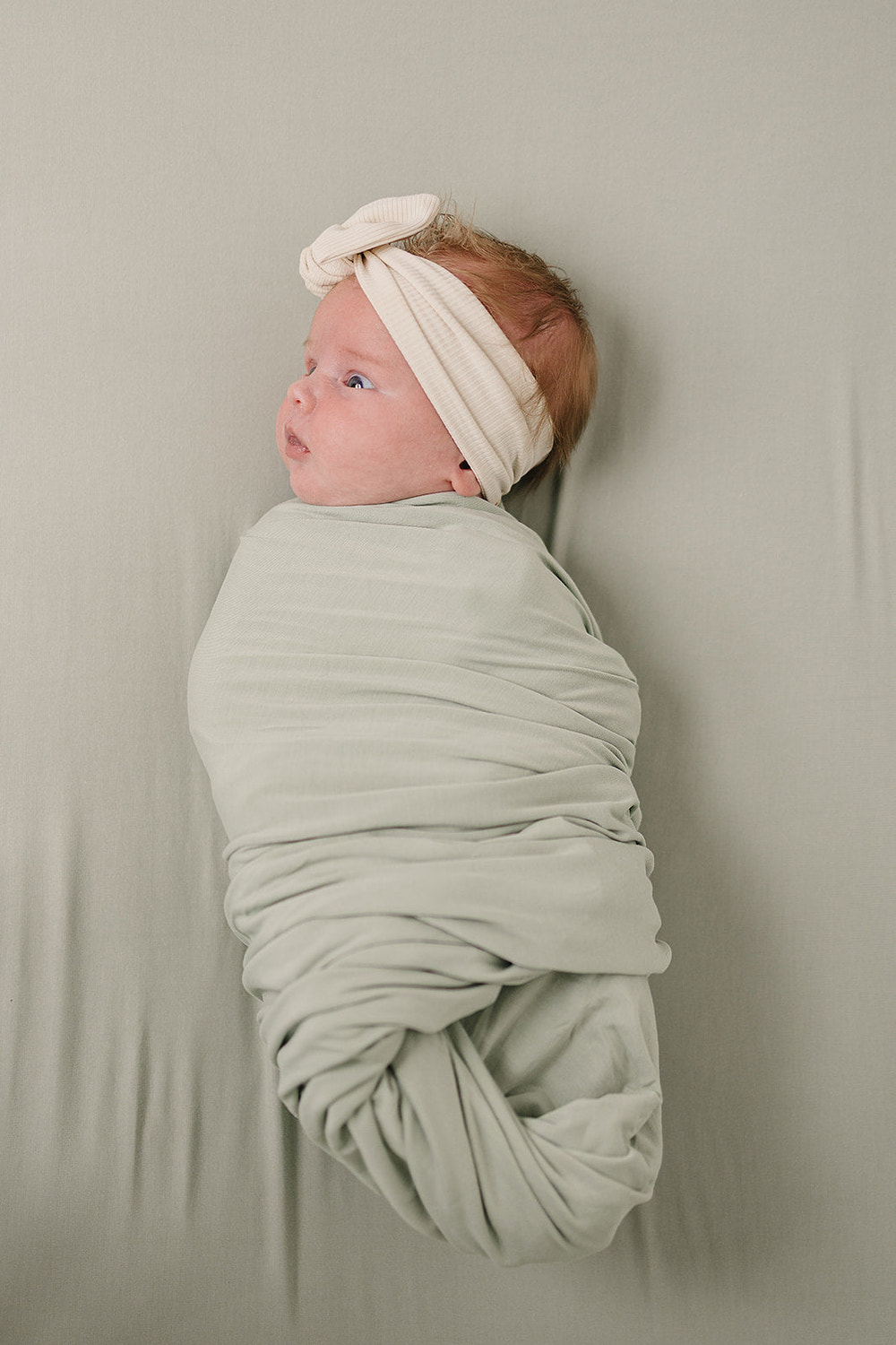 Sage Bamboo Stretch Swaddle - MOOGCO Baby