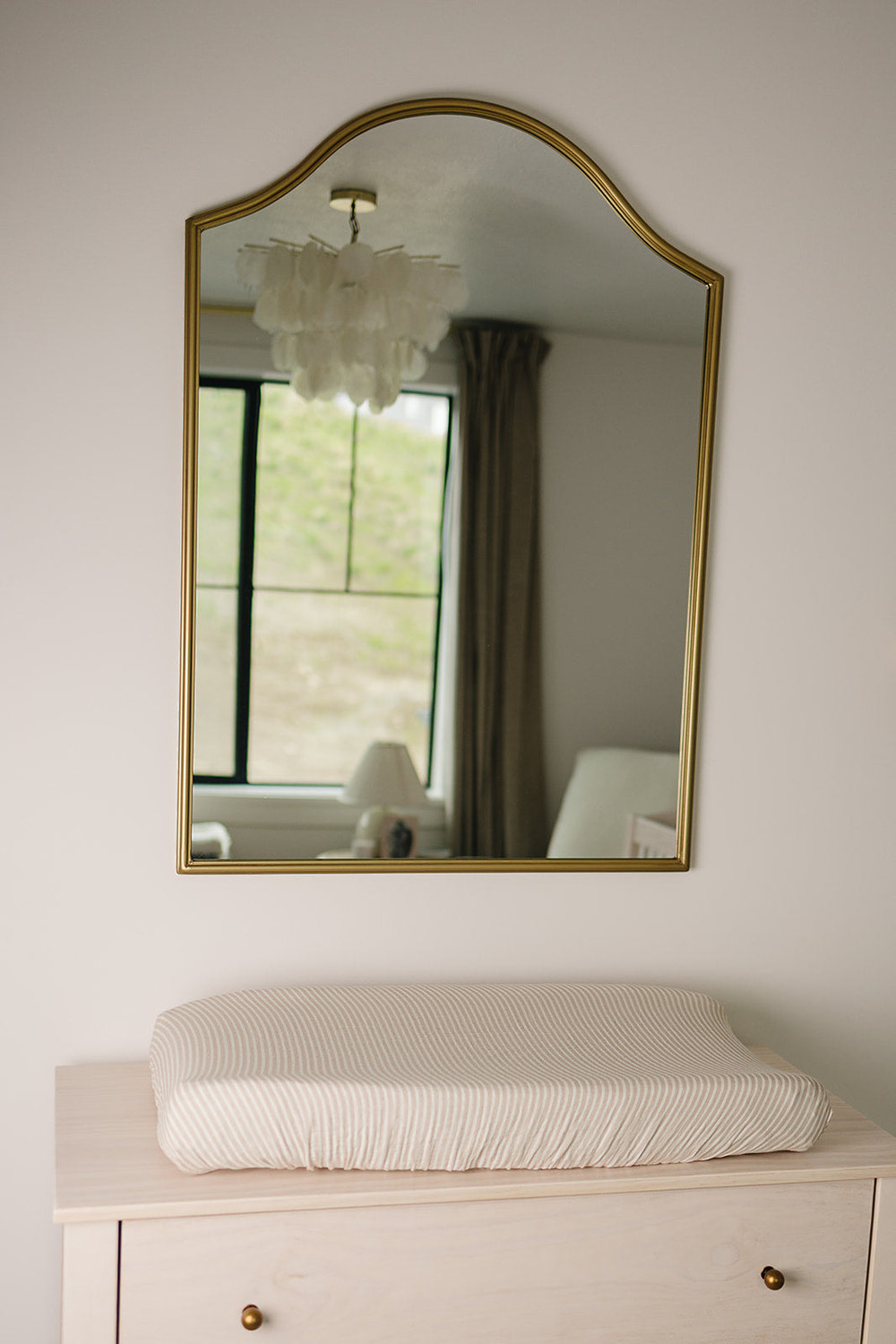 Taupe Stripe Muslin Changing Pad Cover - MOOGCO Baby