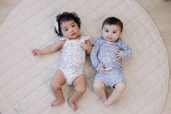 Blue Beach Long Sleeve Swim Set