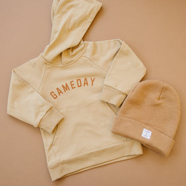 Camel Gameday hooded sweatshirt for babies, perfect outerwear for cozy game days.