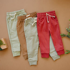 Cotton French Terry Joggers - Christmas Matching