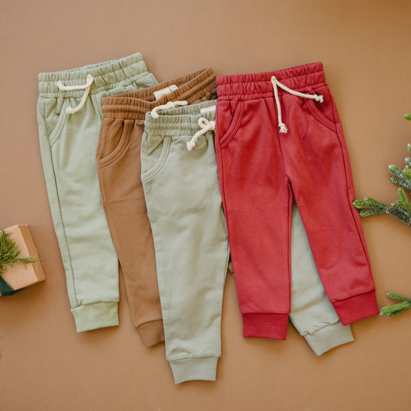 Cotton French Terry Joggers - Christmas Matching