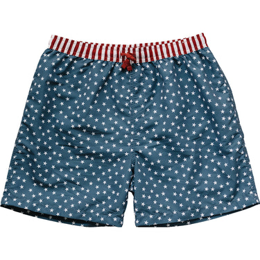 Stars and Stripes Men's Swim Shorts for adults, perfect for summer beach outings and poolside fun.