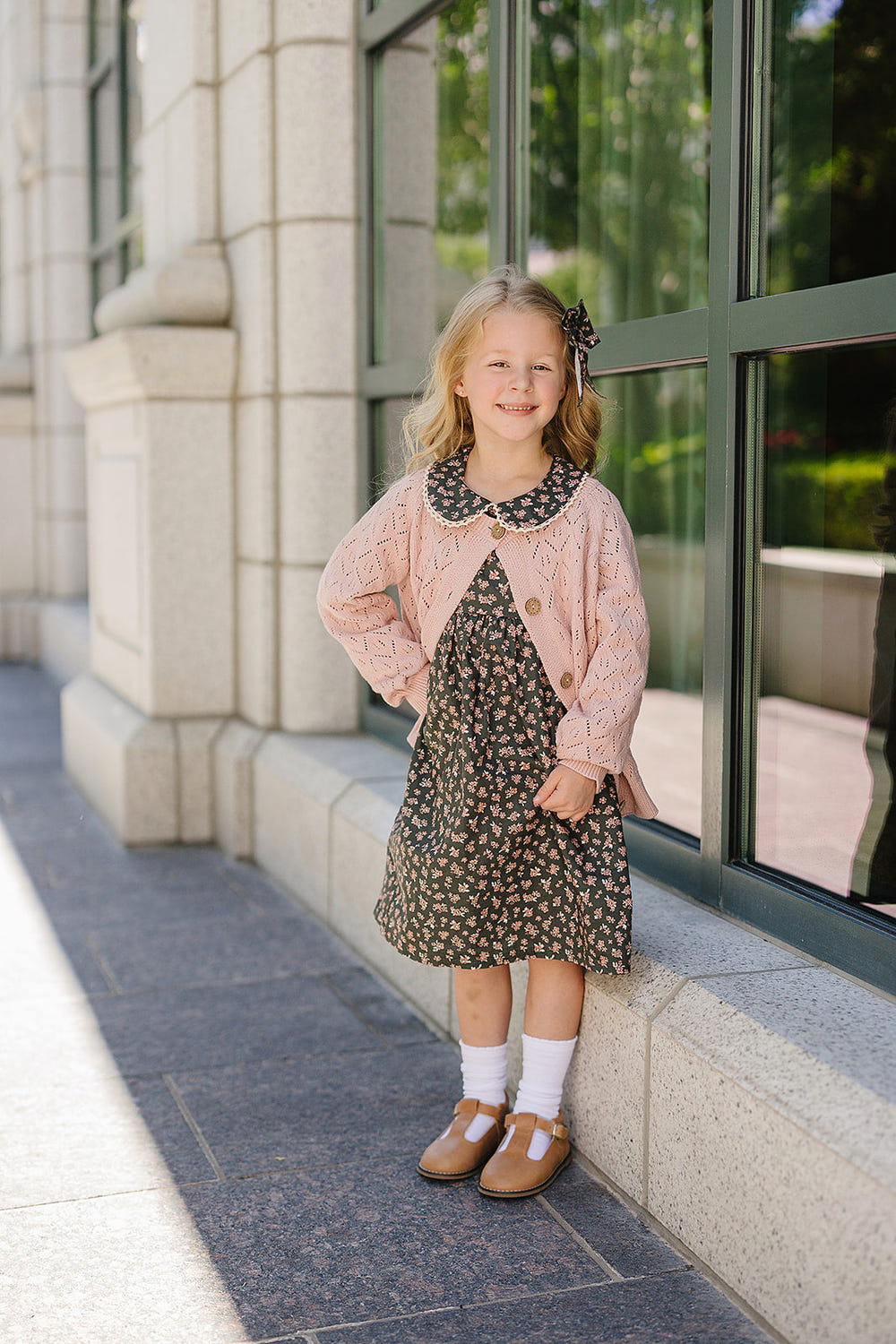 Olive Bloom Dress for babies, stylish and comfortable clothing for little ones.