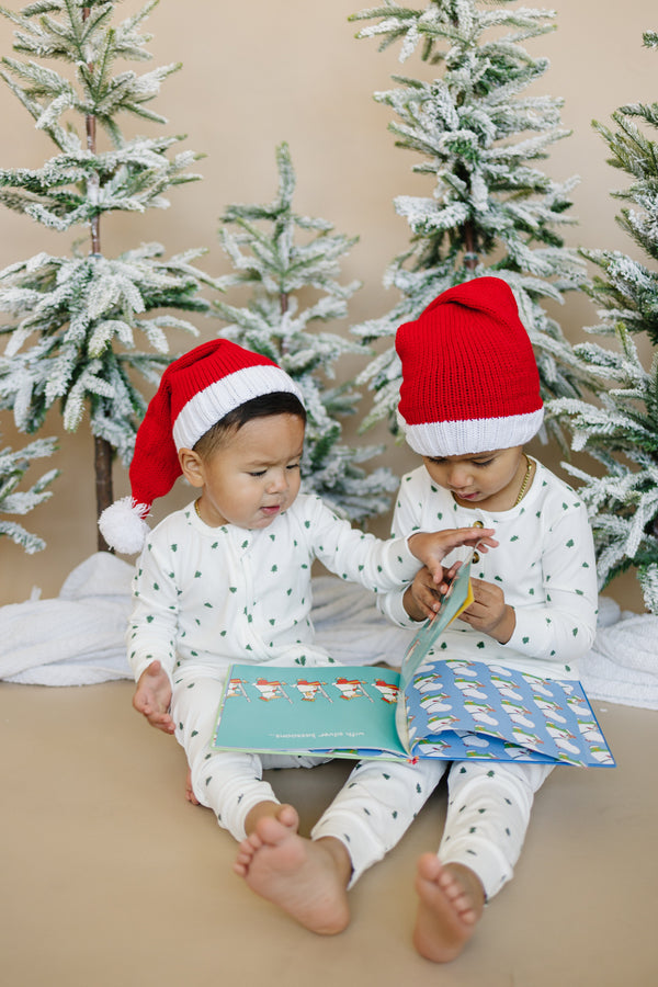 Tiny Trees ribbed bamboo zippy pajamas for babies, perfect for cozy sleep and comfort. Angle 14 view.