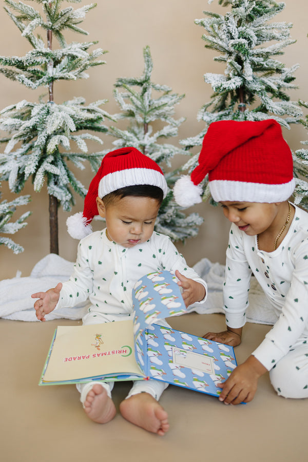Tiny Trees Ribbed Bamboo Zippy Pajamas for babies, featuring soft fabric and a cozy design for comfortable sleep.